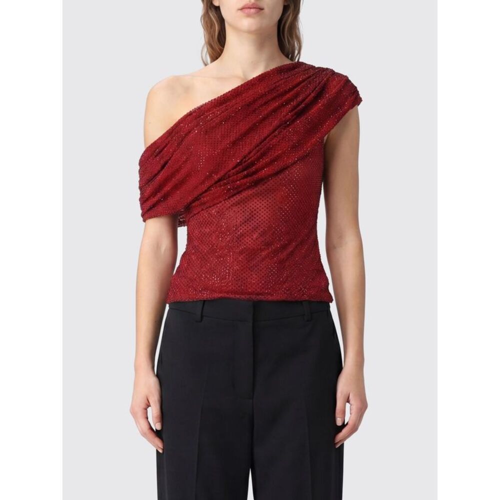 Self-Portrait Top Woman Burgundy